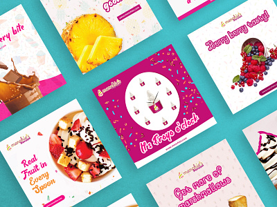 Social Media Designs for an Ice-cream Store. businesspromotion eatablebranding graphicdesign icecreambanner icecreambranding