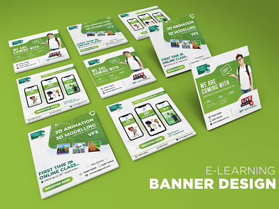 Banner design for E-learning Tutor designwork educationbanner elearning graphicdesign onlinelearning promotiondesign