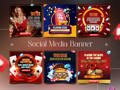 Casino Social media banner design banner design branding graphic design instagram banner post design