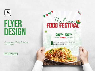 Italian Food Flyer design advertisement flyer flyer design graphic design restaurant flyer