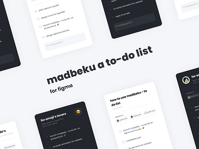 madbeku - a to-do list for figma app checklist clean design figma freebie madbeku minimal product productivity sticky to do toolkit ui ui ux