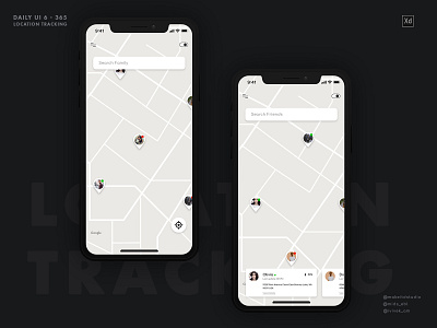 Location Tracker animation app clean daily ui design interaction interface iphone location location app location pin location tracker minimal product ui ui ux ux