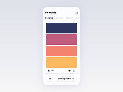 colored.it adobexd app clean color palette colors daily ui design iphone minimal popular screen trending ui ui ux ux