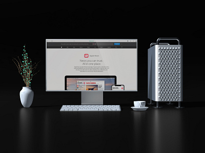 Apple Pro Display XDR with Mac Pro Mock up