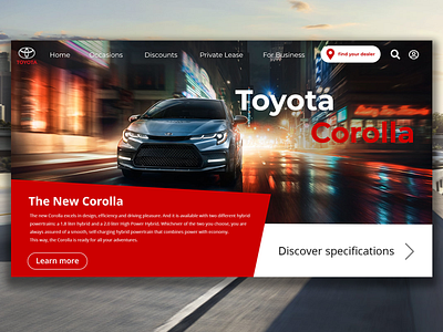 Toyota design ui ux web website