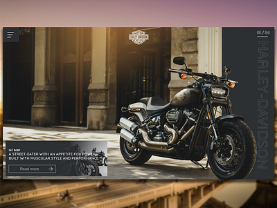 Harley Davidson design ui ux web website