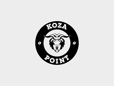 Koza Point (coffe machine shop) brand branding coffee design goat goat logo illustration logo shop vector