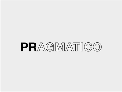 PRAGMATICO (pr company) brand branding design illustration logo marketing print vector