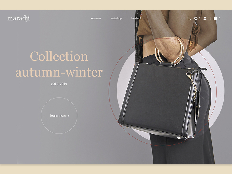 Fashion bags site concept design illustration ui web website дизайн