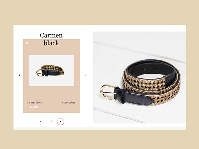 Carmen black accessories design typography ui web website дизайн