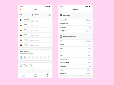 Diet app app app design application bento design diet diet app emoji emojis health health app health care healthy lifestyle healthyfood ui ux