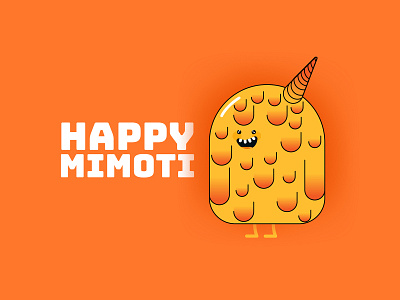 The Happy Monster animation charachter design character cute design flat graphic design happy illustration minimal monster motion graphics