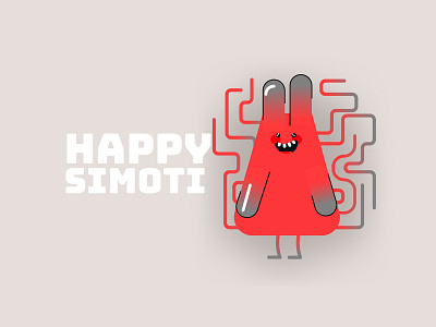 THe Happy Monster animation charachter design character cute design happy illustration minimal monster motion graphics mous