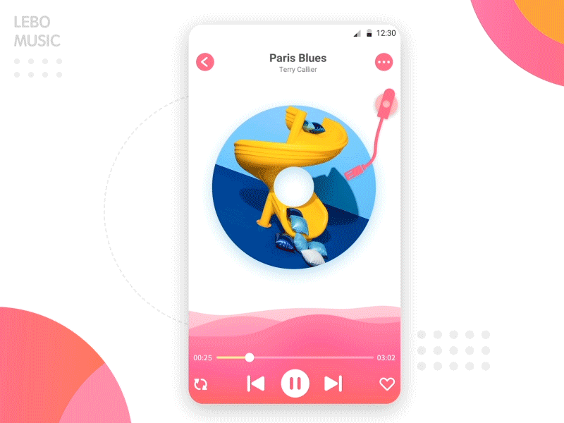 Music Player lebo music motion graphic music