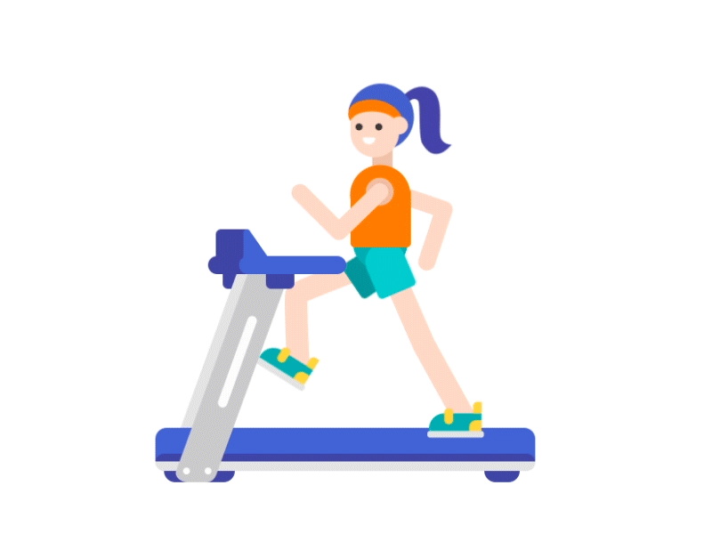 Running girl gif girl motion graphic running treadmill