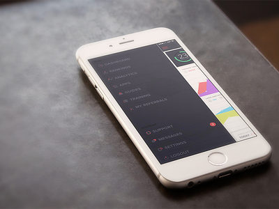 Responsive Mobile Menu app graph icons ios iphone 6 list menu rankings