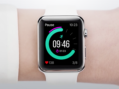 HIIT Timer for Apple Watch Concept app apple hiit timer ui ux watch