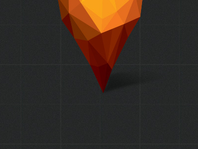 Pin it. icon orange pin shape triangle ui user interface yellow