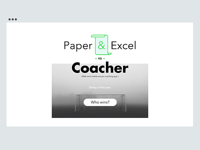 Who wins? campaign coacher excel minimalist paper simple site white