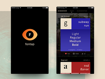 Fontap app black blue dark font fontap ios logo typeface typography