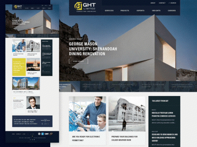 GHT desktop engineering grid home page homepage homepage design modular sticky ui design ux design web design website