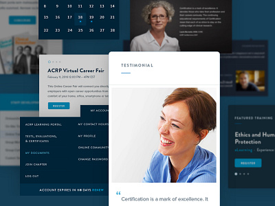 ACRP Components association clinical component doctor modular research web web design