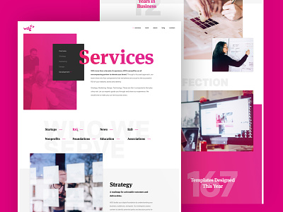 WDG - Services agency big typography digital agency large type services web agency web design