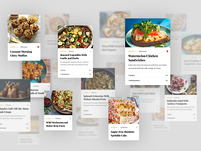Health.ly Recipes cards cooking data food health meals nutrition recipe review sponsored content startup website
