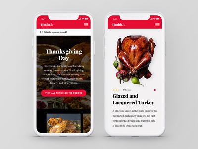 Healthly Thanksgiving Collection Mobile cards cooking festive food health holiday meals recipe seasonal sponsored content thanksgiving website