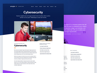 Emagine IT Individual Service contracts homepage information technology multicolored neon people photo overlap services team ui design ux design web design