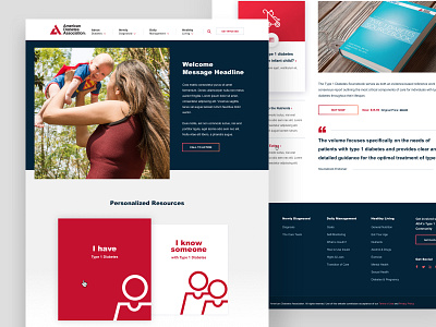 Diabetes Blog association blog choose your own adventure design desktop diabetes disease health nonprofit responsive ui design web design
