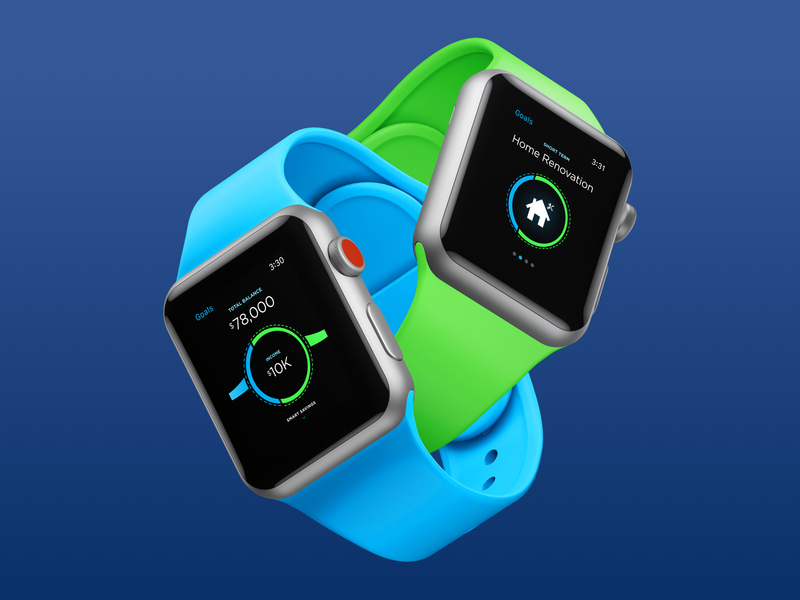 Financial Wellness - Ribbon Concept [Watch] account apple watch application bank checking credit data design finance financial interface ios iphone mobile mobile app money savings ui design ux watch
