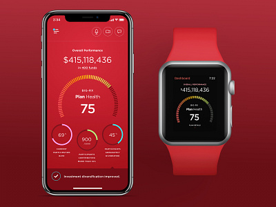 Investment App - Plan Health account apple watch application bank credit data design finance financial interface investing ios iphone market mobile mobile app money ui design ux watch