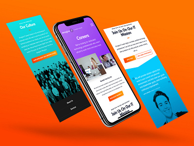 Emagine IT Mobile - Careers contracts design design system homepage information technology mobile multicolored neon people photo overlay responsive services team ui ui design ux design web design