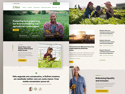 Pioneer Home V1 agriculture design design system desktop farm flexible layouts mobile responsive ui ui design web design