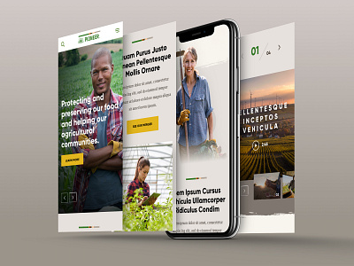 Pioneer Mobile Homepage agriculture design design system desktop farm flexible layouts mobile responsive ui ui design web design