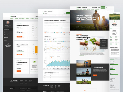 Pioneer Showcase V2 agriculture components design design system desktop farm flexible layouts mobile responsive ui ui design web design