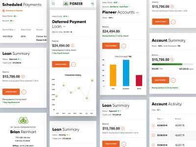 Pioneer Dashboards Mobile agriculture components design design system desktop farm flexible layouts mobile responsive ui ui design web design