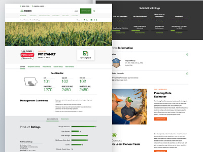 Pioneer Product Detail Page agriculture components design design system desktop farm flexible layouts mobile responsive ui ui design web design