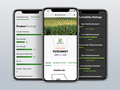 Pioneer Product Detail Mobile agriculture components design design system desktop farm flexible layouts mobile responsive ui ui design web design