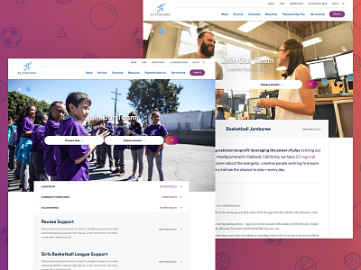 Playworks Careers association children design design system desktop education flexible layouts nonprofit play recess responsive ui ui design web design