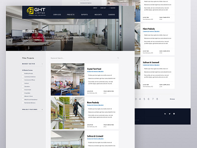 GHT Projects case study construction design desktop engineering grid modular responsive sticky ui ui design ux design web design website