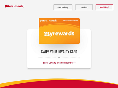 Pilot Flying J - Start Screen advertising design desktop energy gas kiosk promoted content responsive sponsored travel truck stop ui ui design web design