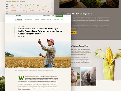 Pioneer Article agriculture design design system desktop farm flexible layouts mobile responsive ui ui design web design
