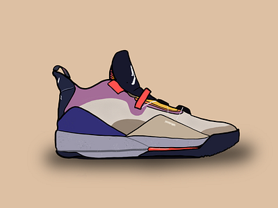 Quarantine Shoe Illustration #3 - Air Jordan XXXIII