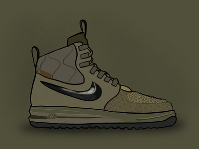 Quarantine Shoe Illustration #10 - Nike Lunar Duck Boot air art design illustration ipad line nike procreate shoe vector