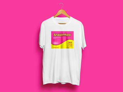 Anxierrhea Summer T-Shirt art comedy custom design funny graphic design logo medicine parody pink shirt tshirt
