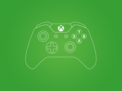 Xbox One Flat Icon controller design flat gaming icon line microsoft xbox