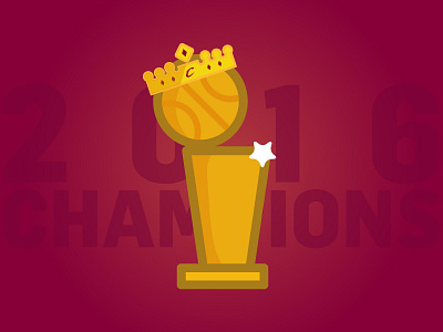 The King's Crowning Achievement basketball cavs champion icon illustration james lebron lines logo trophy