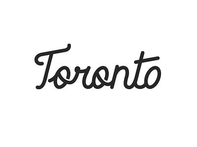 Toronto Script black and white canada lettering script type typography